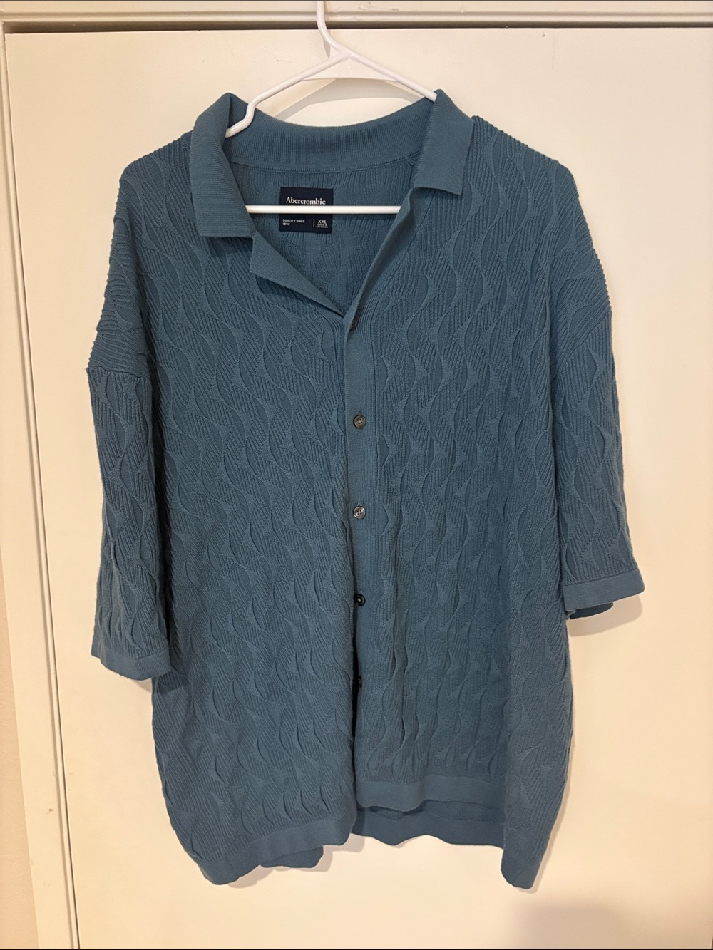 Abercrombie Textured Button-Up Cardigan in Teal - Never Worn - Picture 1 of 3